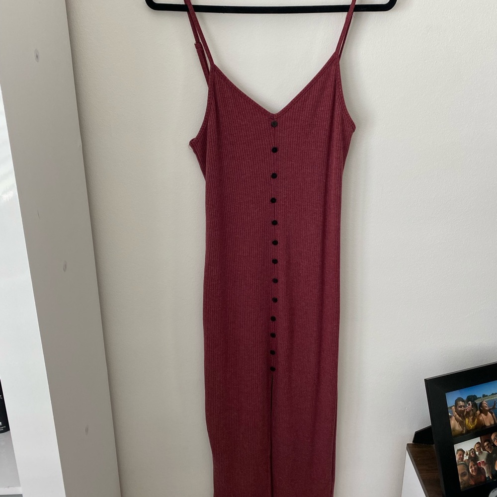 Vici Burgundy Midi Dress